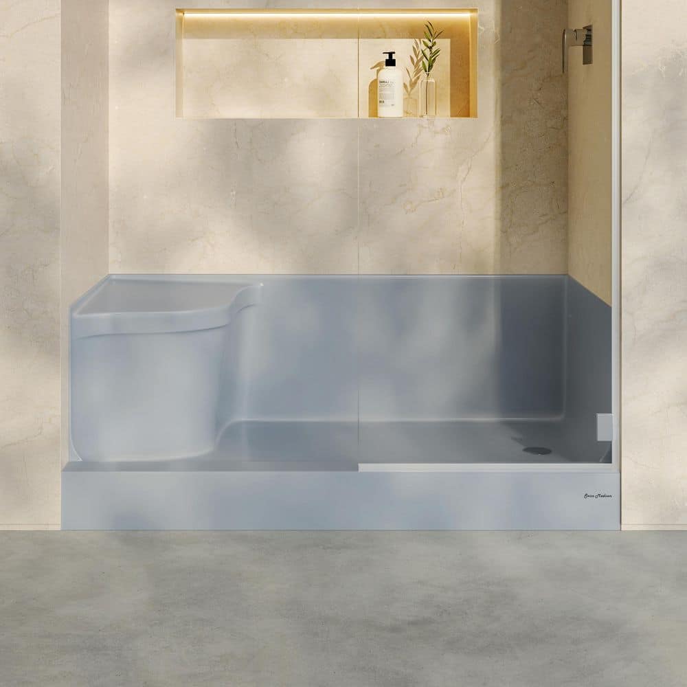 Swiss Madison Aquatique 60 in. L x 32 in. W Alcove Shower Pan Base