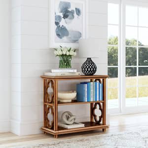 Paloma 27 in. H Light Brown Wood 2 Shelf Bookcase
