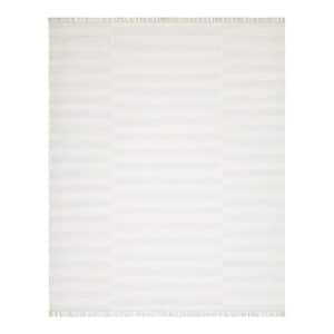 Louella Flatweave Ivory 5 ft. x 8 ft. Striped Hand Woven Area Rug