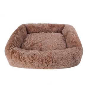 Soft Dog Bed in Brown Tweed, soft cushion inside