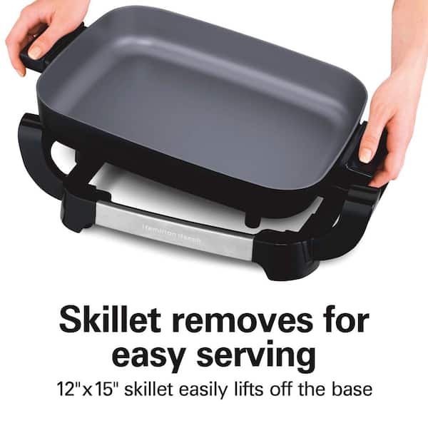 Durathon Ceramic 180 in. Black Electric Skillet with Removable Pan Durathon Ceramic 180 in. Black Electric Skillet with Removable Pan