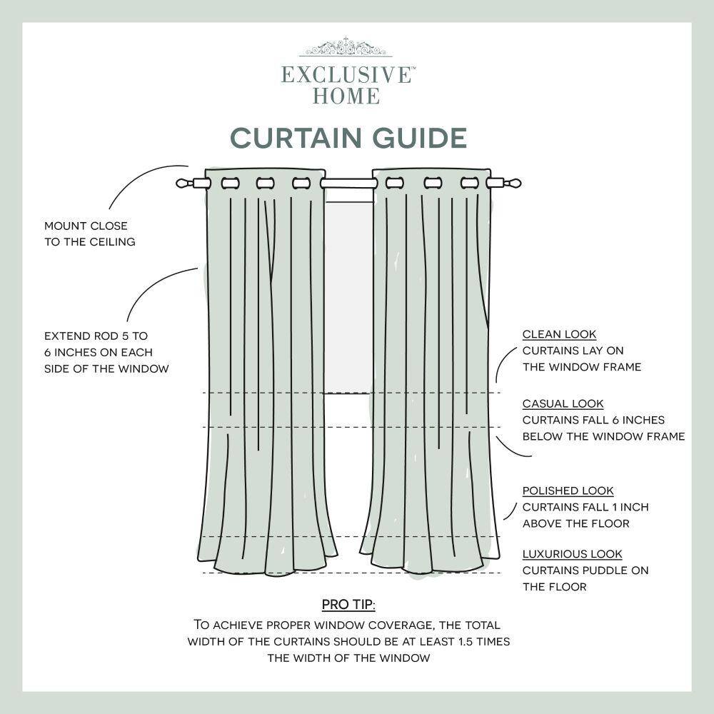 Silver Polyester Blackout Grommet Top Window Curtain Panels, 96" x 52"