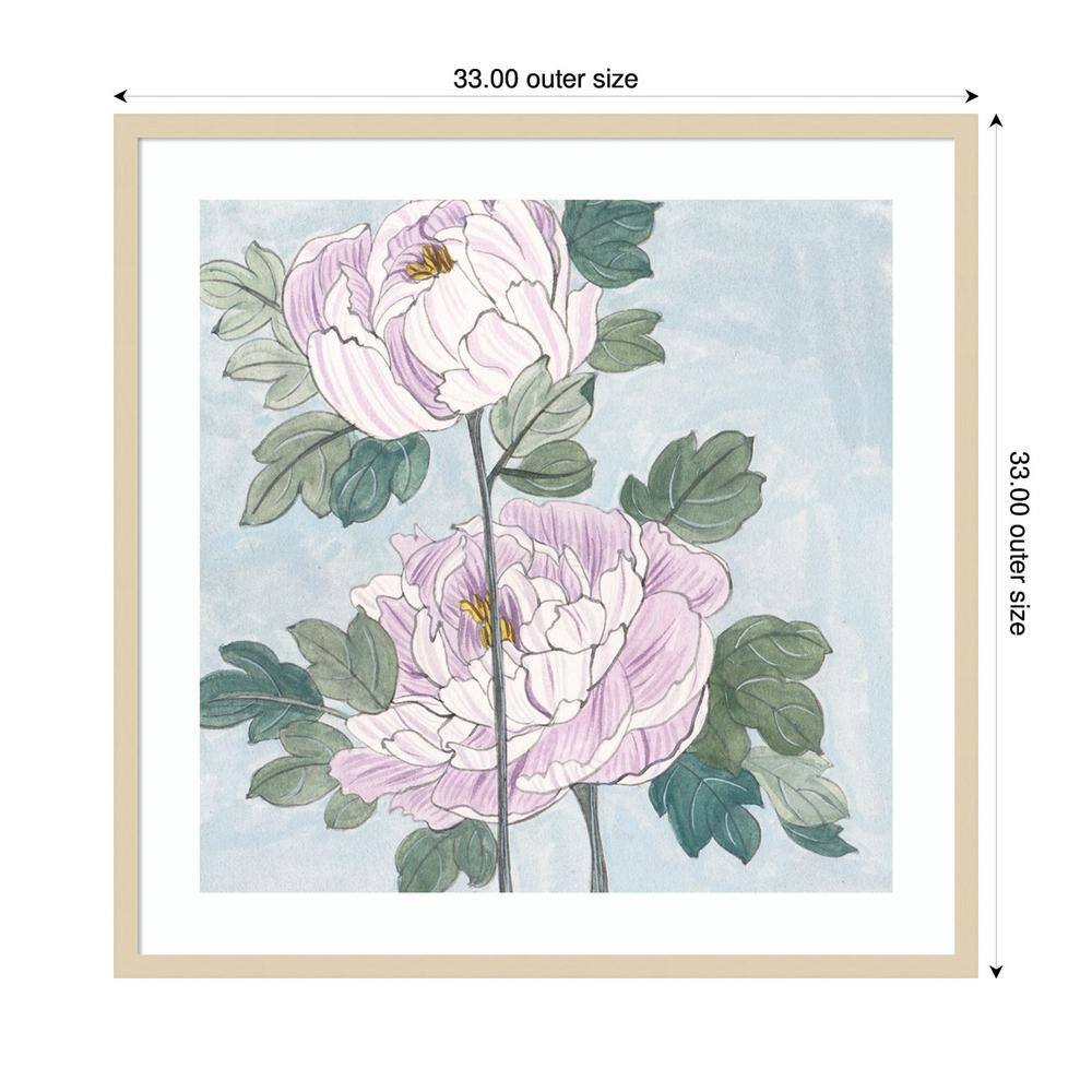 Timeless Elegance Abstract Botanical 33"x41" Brown Wood Framed Wall Art