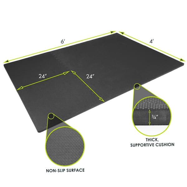 Details about   ProsourceFit Puzzle Exercise Mat ½” EVA Foam Interlocking Tiles Protective Floo 