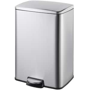 13.2 Gal. /50 l Stainless Steel Rectangular Kitchen Step-on Trash Can