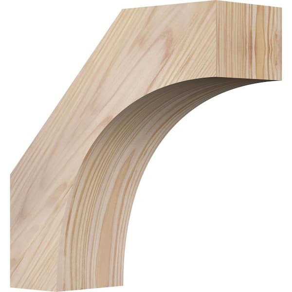 Ekena Millwork 3 1/2"W x 10"D x 10"H Westlake Smooth Knee Brace, Douglas Fir