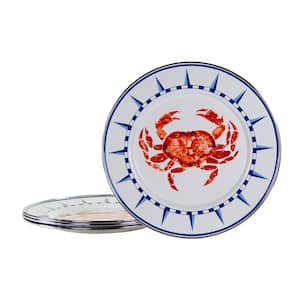 Golden Rabbit Solid Red 10.5 in. Enamelware Round Dinner Plates (Set of 4)  RR07S4 - The Home Depot