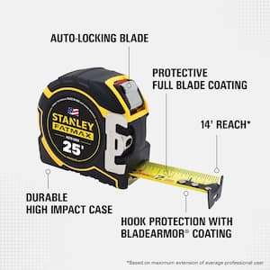 FATMAX 25 ft. x 1-1/4 in. Auto Lock Tape Measure and FATMAX 25 ft. x 1-1/4 in. Tape Measure
