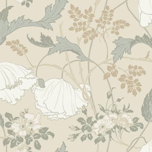 Gwendolyn Ivory And Grey Wallpaper