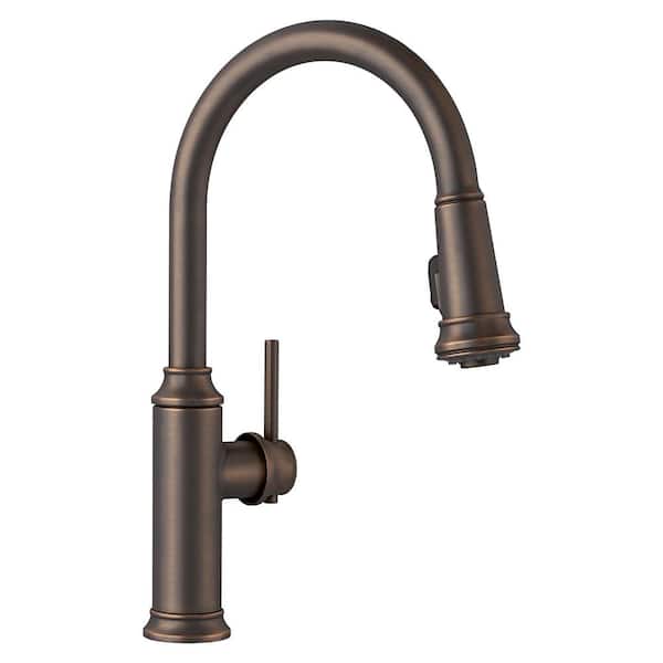 Blanco EMPRESSA Single Handle Gooseneck Pull-Down Sprayer Kitchen Faucet in Oil-Rubbed Bronze
