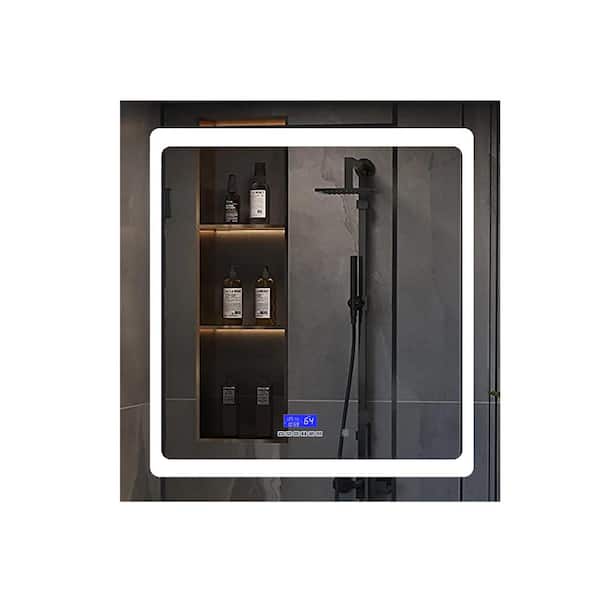 Bracciano 30 in. W x 36 in. H Surface-Mount LED Mirror Medicine Cabinet with Defogger