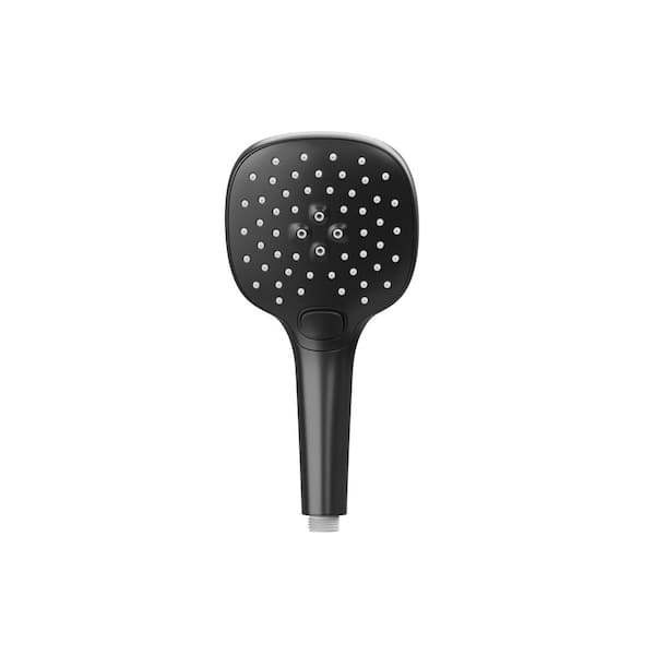 Classic Rain 3-Spray Wall Mount Handheld Shower Head 1.8 GPM in Matte Black