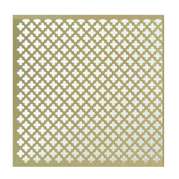 M-D Building Products 12 in. x 24 in. Cloverleaf Aluminum Sheet in Brass