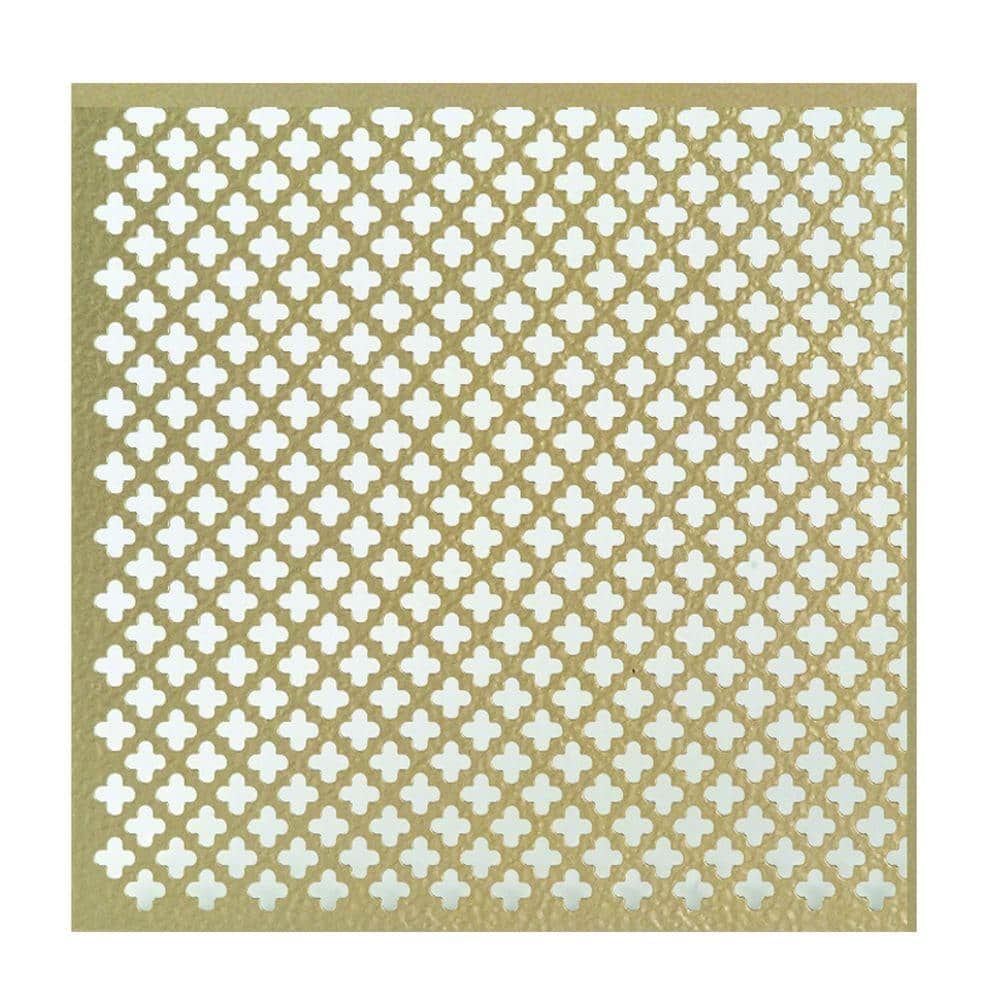 M-D Building Products 36 in. x 36 in. Cloverleaf Aluminum Sheet in Brass  57240 - The Home Depot