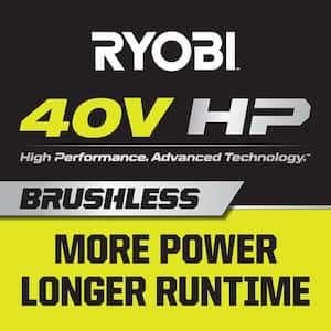 40V HP Brushless 100 MPH 600 CFM Cordless Leaf Blower/Mulcher/Vacuum w/ Lawn & Leaf Bag, (2) 4.0 Ah Batteries & Charger
