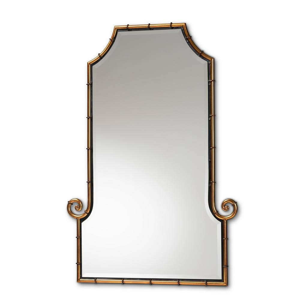 Baxton Studio Layan 42 in. x 29 in. Glamour Rectangle Framed Gold