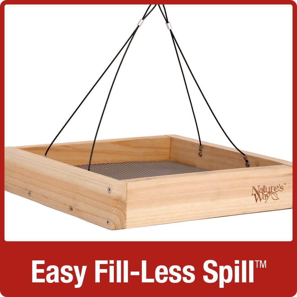 Nature's Way Cedar Platform Hanging Bird Feeder