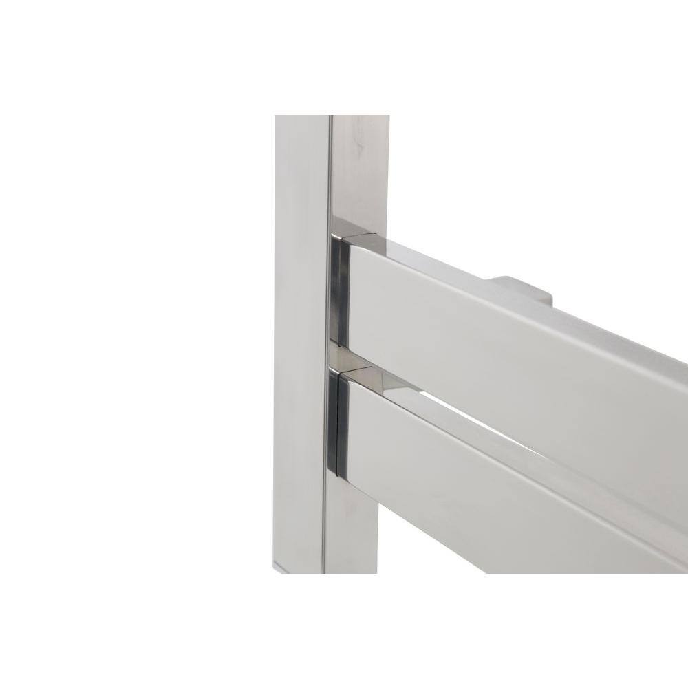 Polished Chrome 6-Bar Stainless Steel Wall Mounted Towel Warmer