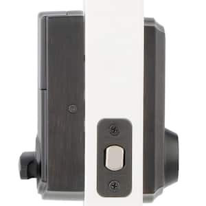 Z-Wave SmartCode Touchscreen Venetian Bronze Single Cylinder Electronic Deadbolt featuring Tustin Hall/ClosetLever