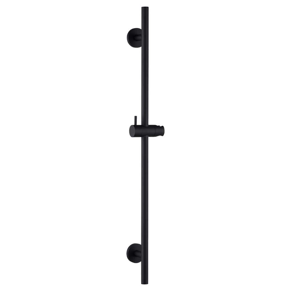 Luxier In Adjustable Slide Bar For Handheld Showerheads In Matte Black Sb M The Home