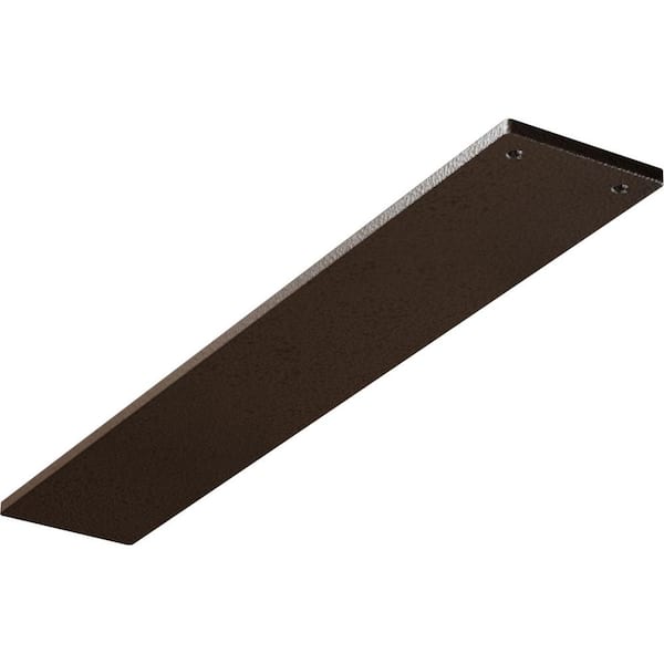 Ekena Millwork 3 in. x 0.25 in. x 18 in. Steel Hammered Brown Logan Bracket