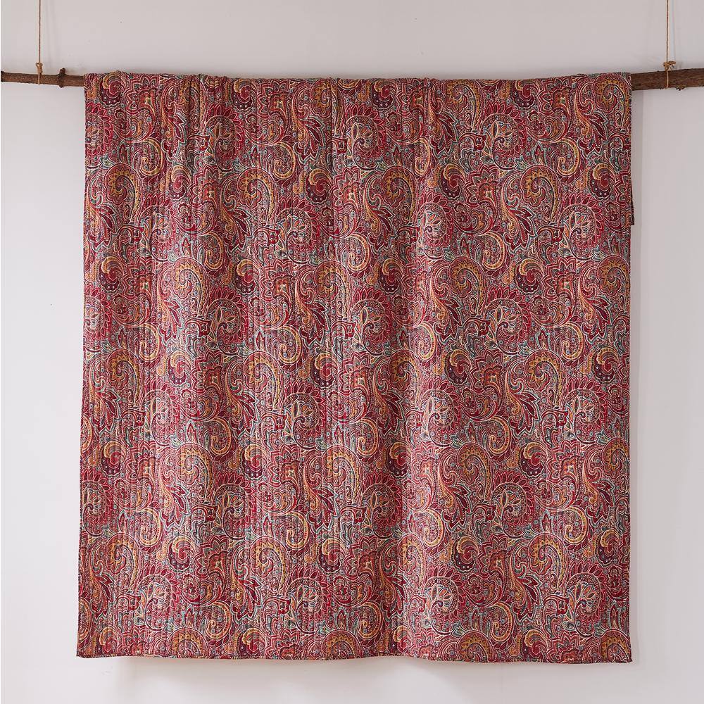 Kimpton Red and Burgundy Cotton Twin Quilt Set