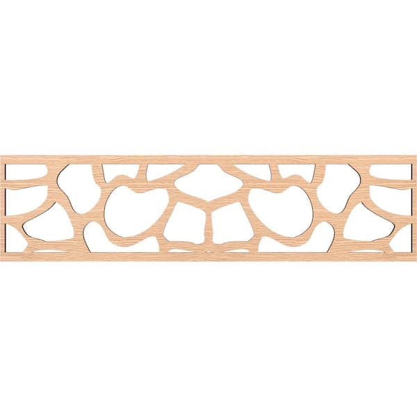 Ekena Millwork Rochester Fretwork 0.375 in. D x 47 in. W x 12 in. L Red Oak Wood Panel Moulding