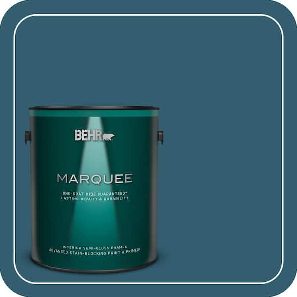 BEHR MARQUEE 1 gal. #ECC-13-3 Flowing River Semi-Gloss Enamel Interior Paint & Primer