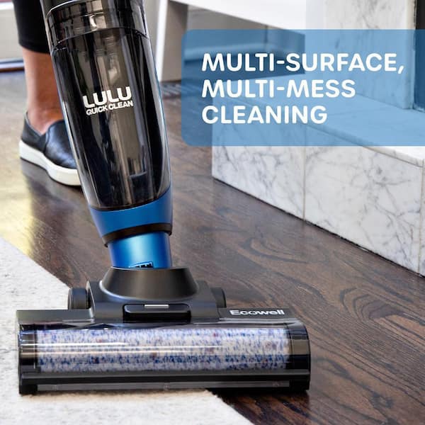 Equator Cordless Self-Cleaning Wet/Dry Vacuum Sweep Mop for Hard Floors and Carpets with Voice Prompt (Black)