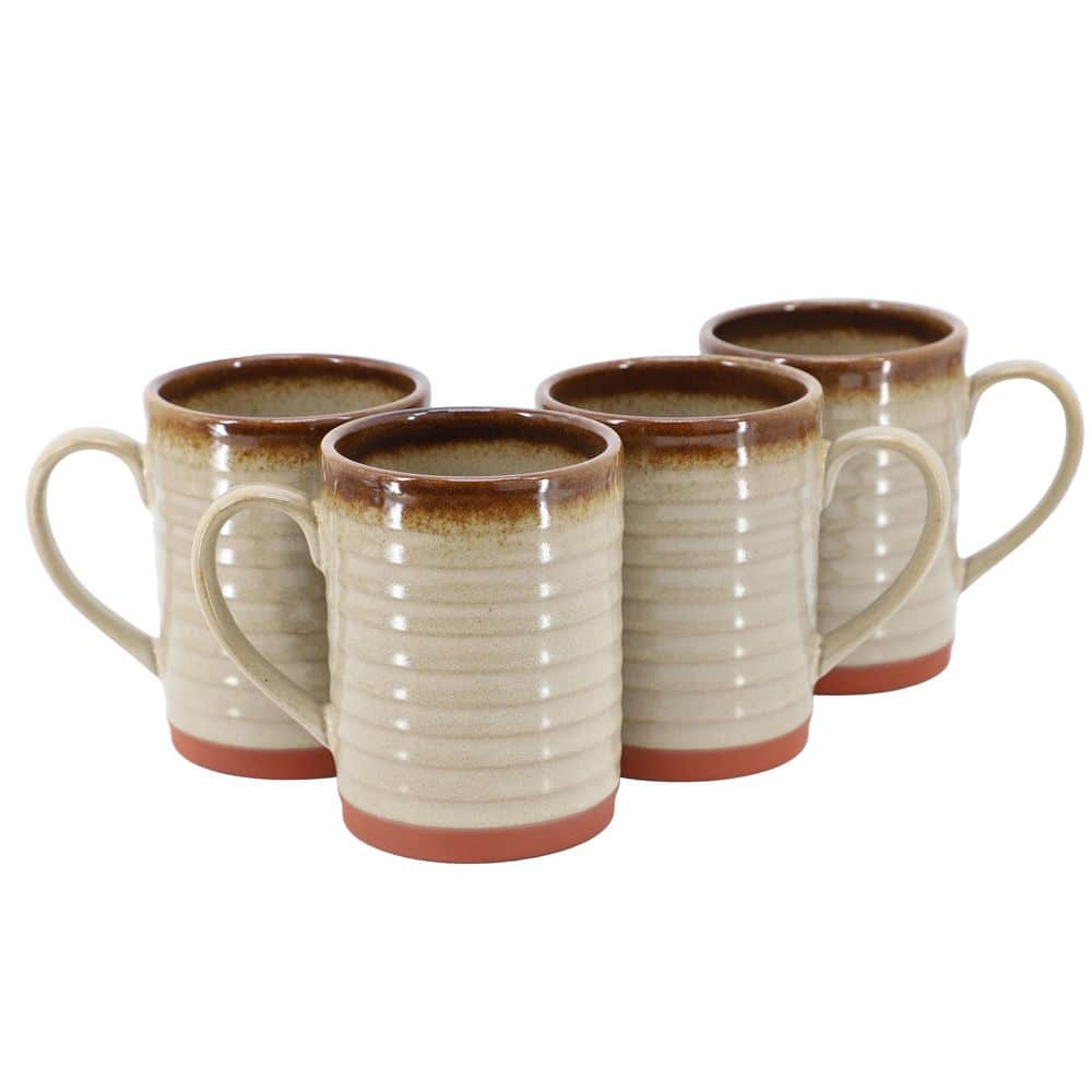 Terra Bella 4 Piece 18.5 oz. Terracotta Mug Set in Smoke price history on PriceWatchPro