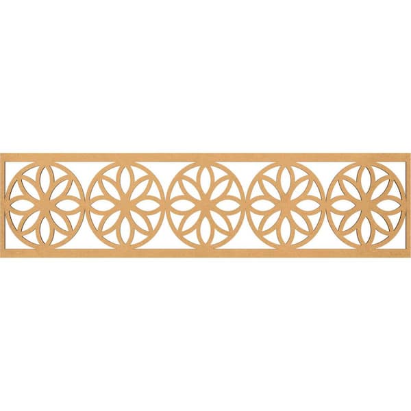 Ekena Millwork Blume Fretwork 0.25 in. D x 47 in. W x 12 in. L MDF Wood Panel Moulding