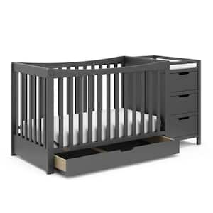 Remi Gray 4-in-1 Convertible Crib and Changer