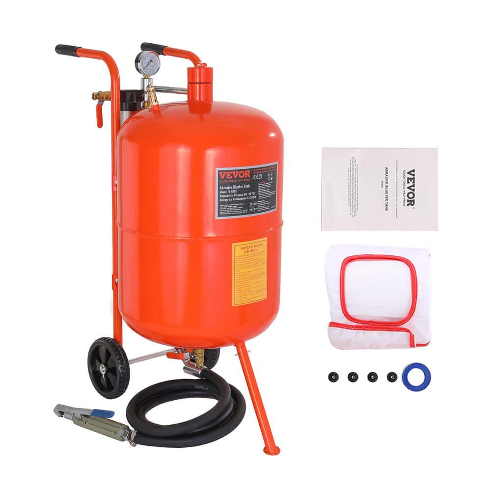 VEVOR 20 Gal. Sand Blaster 60 to 110 PSI High Pressure Sandblaster with