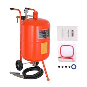 20 Gal. Sand Blaster 60 to 110 PSI High Pressure Sandblaster with 4 Nozzles, Oil-Water Separator for Paint Rust Removal