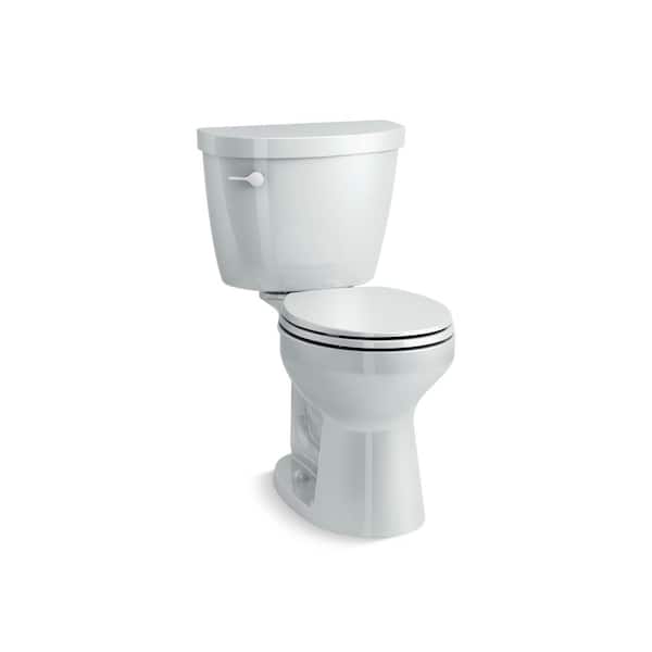 KOHLER Cimarron 12 in. Rough In 2-Piece 1.28 GFP Single Flush Round Chair Height Toilet in Ice Grey, Seat Not Included