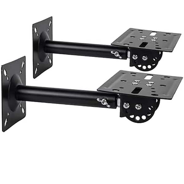 Heavy Duty Speaker Wall Ceiling Shelf Mount Brackets Adjustable Swivel Tilt Support Up to 80lb Black 2 Pack