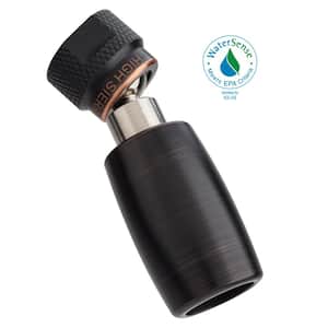 1-Spray 1 in. Single Wall Mount Waterfall Fixed Rain Shower Head in Oil Rubbed Bronze