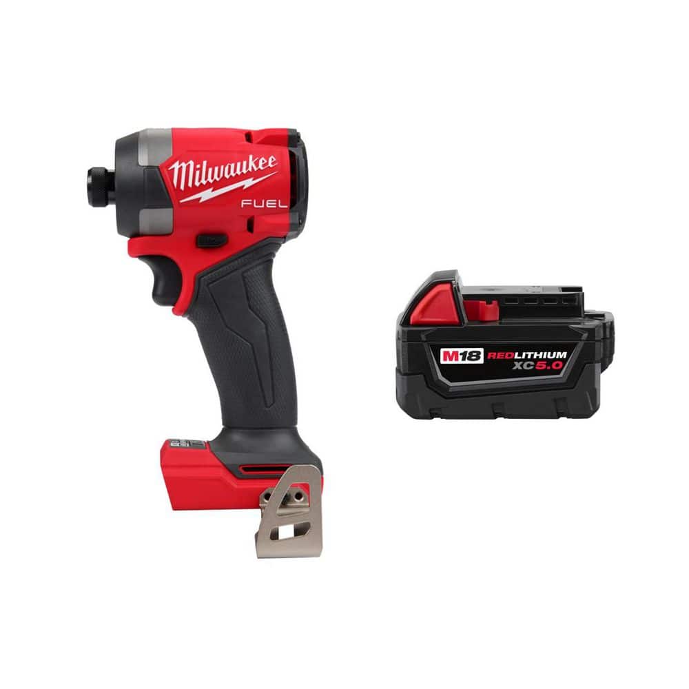 M18 FUEL 18V Lithium-Ion Brushless Cordless 1/4 in. Hex Impact Driver with 5.0 Ah Battery price history on PriceWatchPro