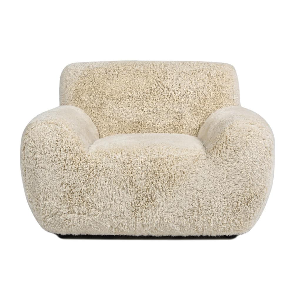 Jennifer Taylor Summit 49 in. Faux Sheepskin Large Overstuffed Living ...