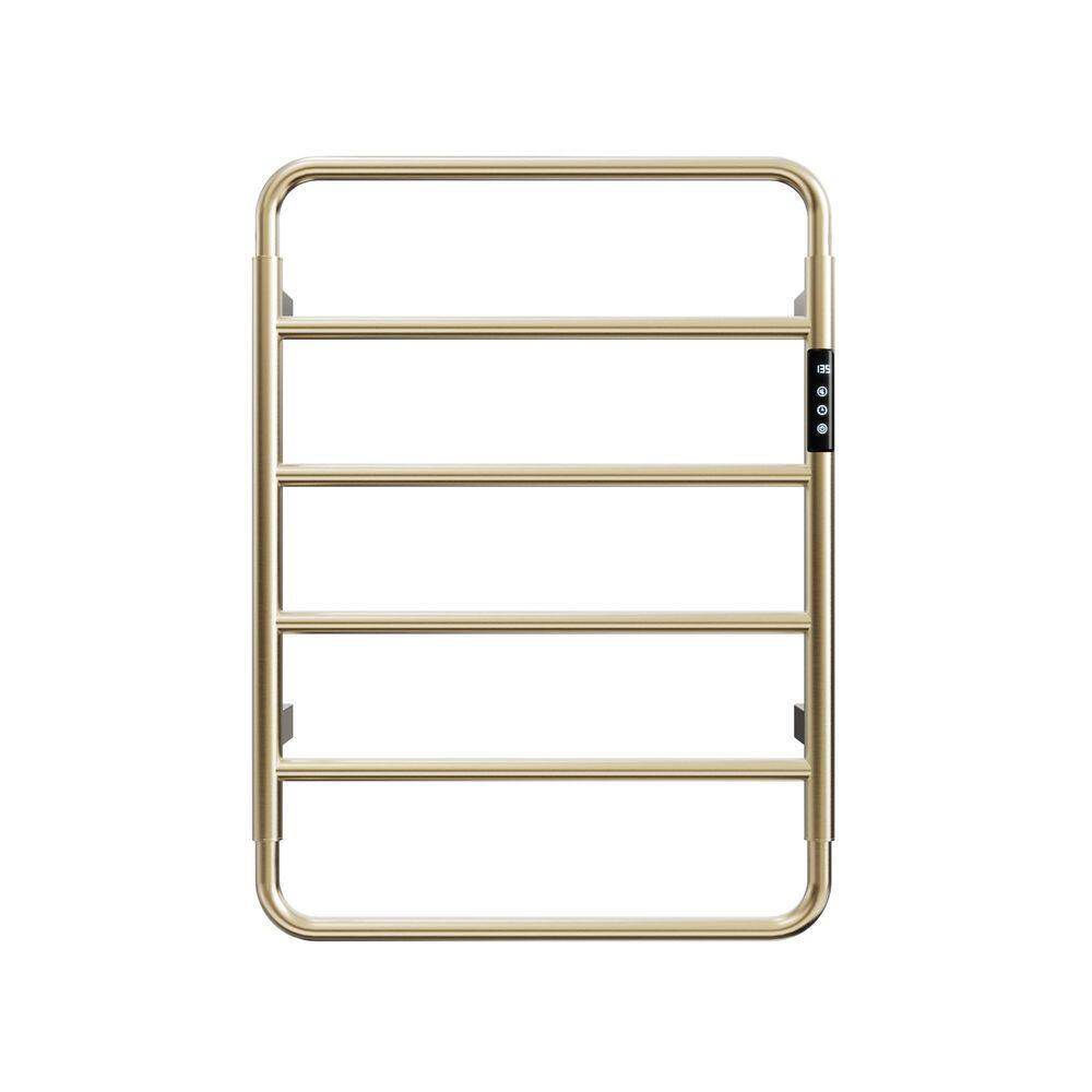 4-Bar Wall Mounted Plug-in and Hardwired Electric Bathroom Towel Warmer Drying Rack Towel Heater in Brushed Gold price history on PriceWatchPro