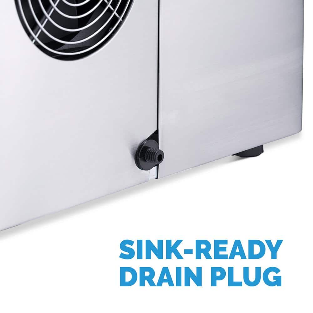 Stainless Steel Portable Countertop Ice Maker with 3 Sizes