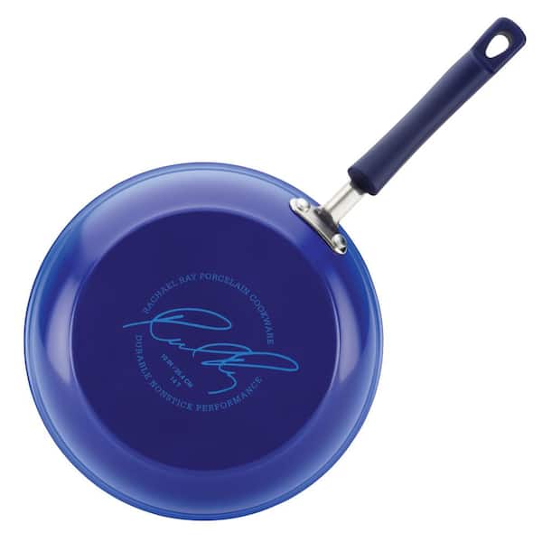  Rachael Ray Classic Brights Hard Pots and Pans Set, 15 Piece -  Agave Blue & Kitchen Tools and Gadgets Nonstick Utensils/Lazy Spoonula,  Solid and Slotted Spoon, 3 Piece, Marine Blue: Home