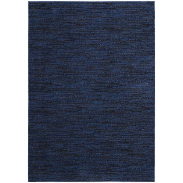 Blue 5 ft. x 7 ft. Woven Polypropylene Rectangle Indoor/Outdoor Area Rug