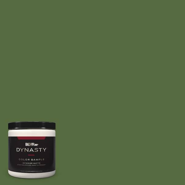 BEHR DYNASTY 8 oz. #410D-7 Mountain Forest Matte Stain-Blocking Interior/Exterior Paint & Primer Sample
