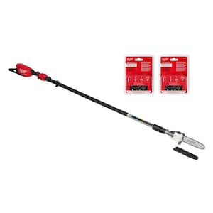 M18 FUEL 10 in. 18V Lithium-Ion Brushless Electric Cordless Telescoping Pole Saw w/(3) 10 in. Telescoping Saw Chain