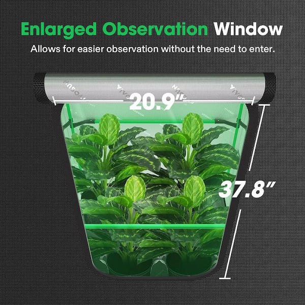 VIVOSUN 10 ft. x 10 ft. P108 Black Pro Grow Tent with Reflective