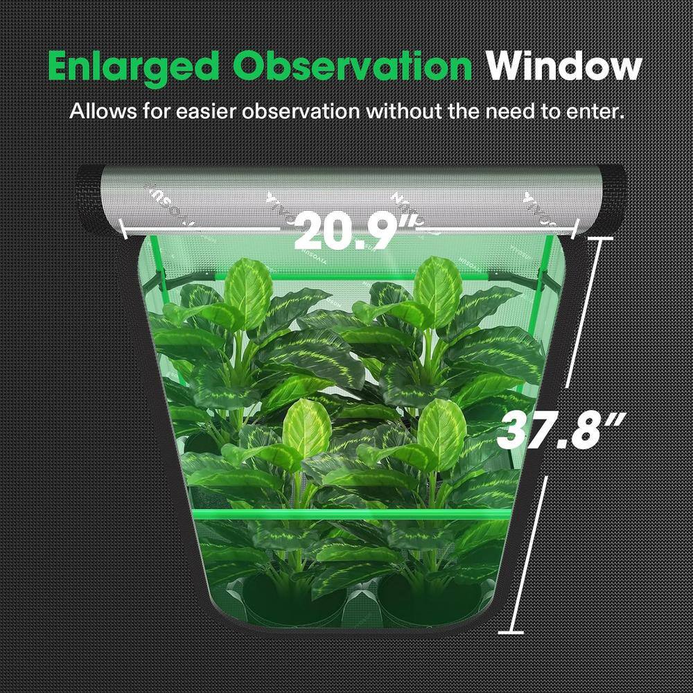 VIVOSUN 4 ft x 4 ft Black and Green Steel Grow Tent with Reflective Mylar
