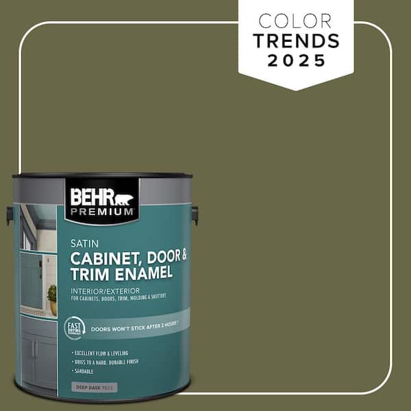 BEHR PREMIUM 1 gal. #PPU9-24 Amazon Jungle Satin Enamel Interior/Exterior Cabinet, Door & Trim Paint