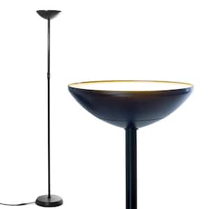 SkyLite 66 in. Black High Lumen Uplight Torchiere Standing Floor Lamp