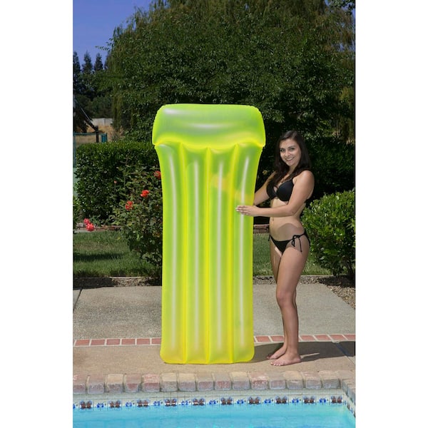 Poolmaster Yellow Neon Frost Swimming Pool Float Mattress 01604